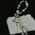 Baroque Pearl Black Agate Beaded Necklace