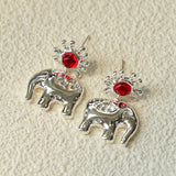 Sun Elephant Gold Silver Drop Earrings-Gembea Jewelry