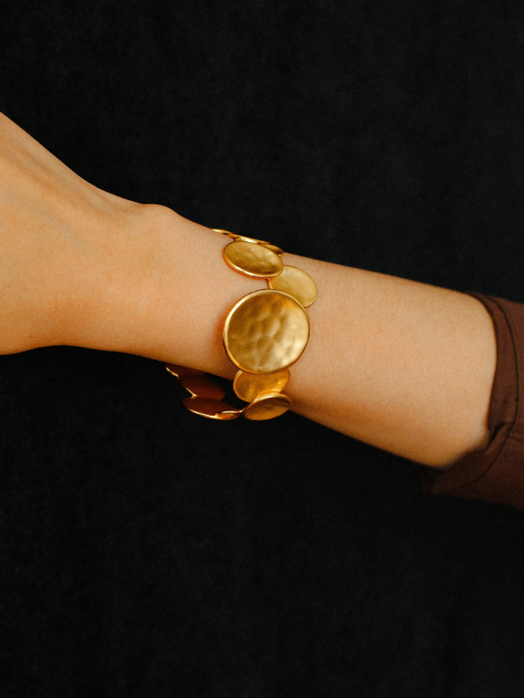 Round Spoon Burnt White Bangle Bracelet