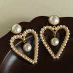 Spring Heartbeat Love Pearl Earrings