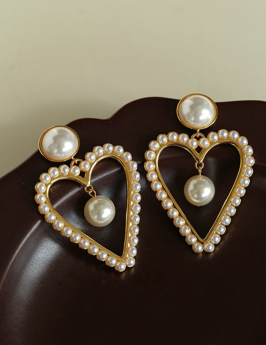 Spring Heartbeat Love Pearl Earrings