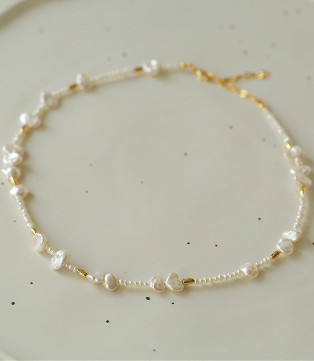 Simple Freshwater Rice Pearl Necklace