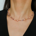Purple-pink Irregular-shaped Pearl Necklace Gembea Jewelry