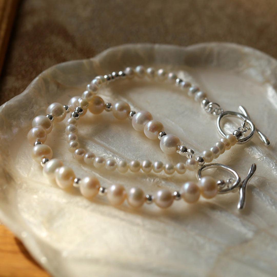 Simple OT Buckle Pearl Bracelet - Gembea Jewelry