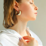 Enamel Glazed Hoop Earrings