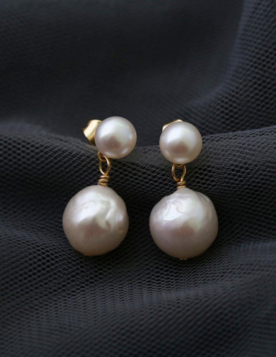 Petite Pearl Drop Studs Earrings