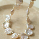 Natural Baroque Petal Pearl Necklace