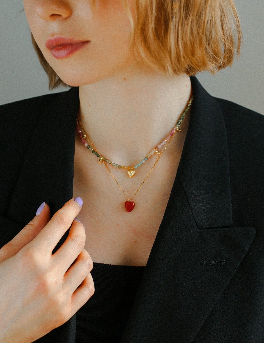 Gembea Jewelry Crush Red Heart Enamel Chain Necklace