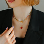 Gembea Jewelry Crush Red Heart Enamel Chain Necklace