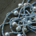 Aquamarine Series Baroque Pearl Ultra Long Necklace