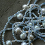 Aquamarine Series Baroque Pearl Ultra Long Necklace