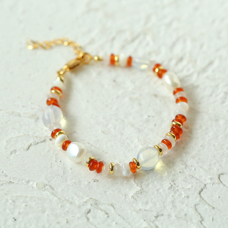 Gembea Jewelry Irregular Colored Natural Stone Bracelet