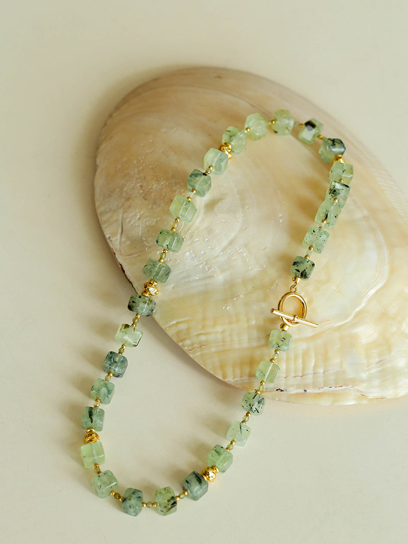 Sugar Cube Grape Stone Beaded Necklace Gembea Jewelry