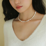 Irregular Baroque Pearl Beaded Necklace