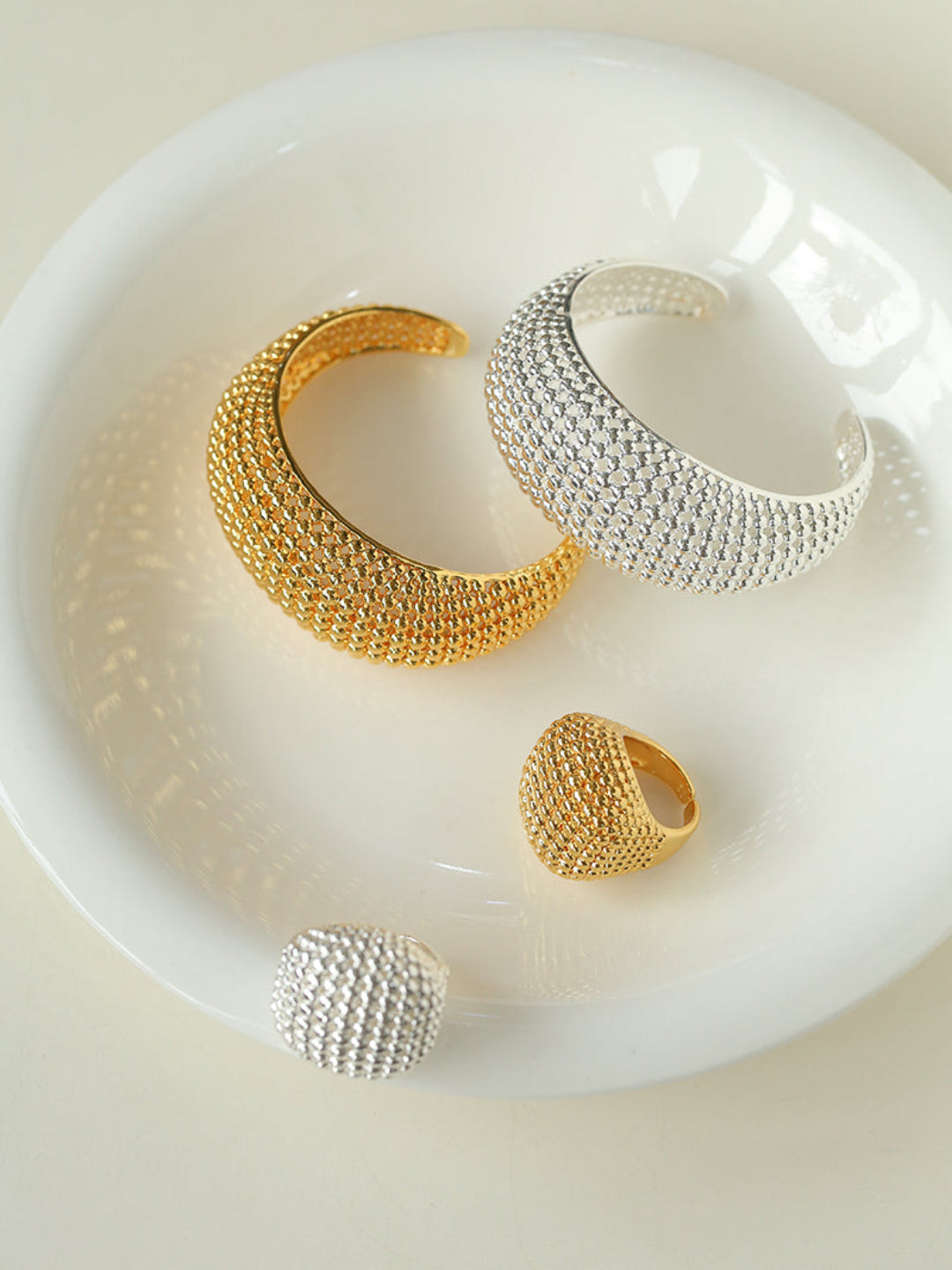 Hollow Wide Metal Bangle Bracelets