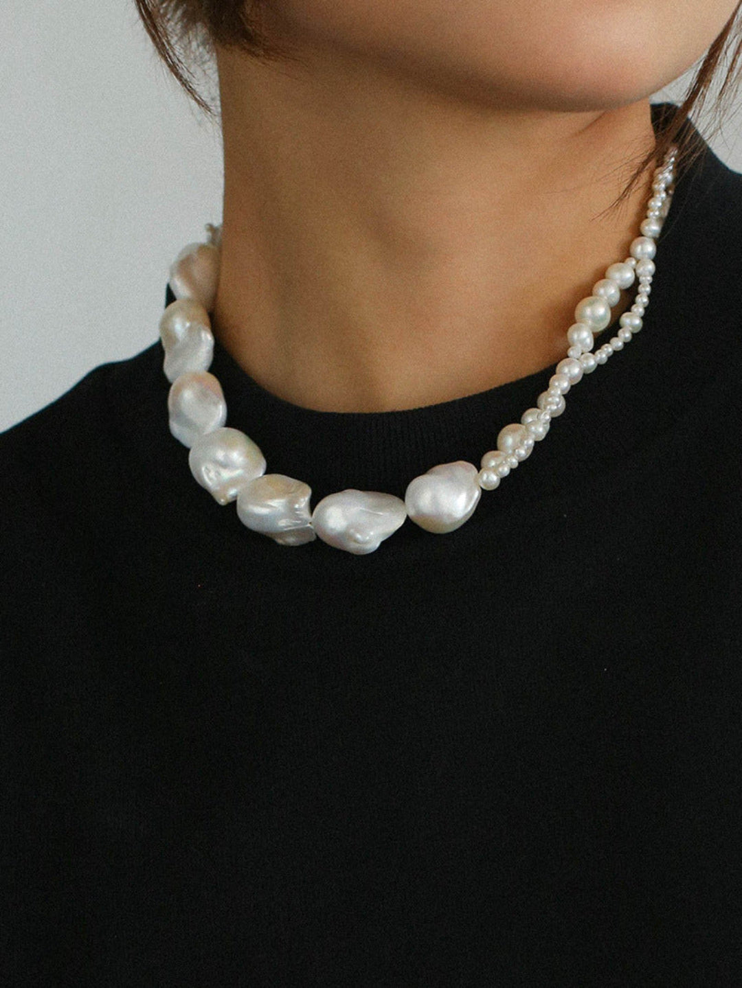 Shaped Baroque Pearl Necklace