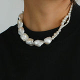 Shaped Baroque Pearl Necklace