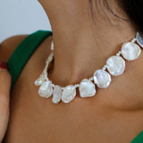 Natural Baroque Petal Pearl Necklace