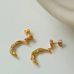 S925 Silver Moon Drop Earrings