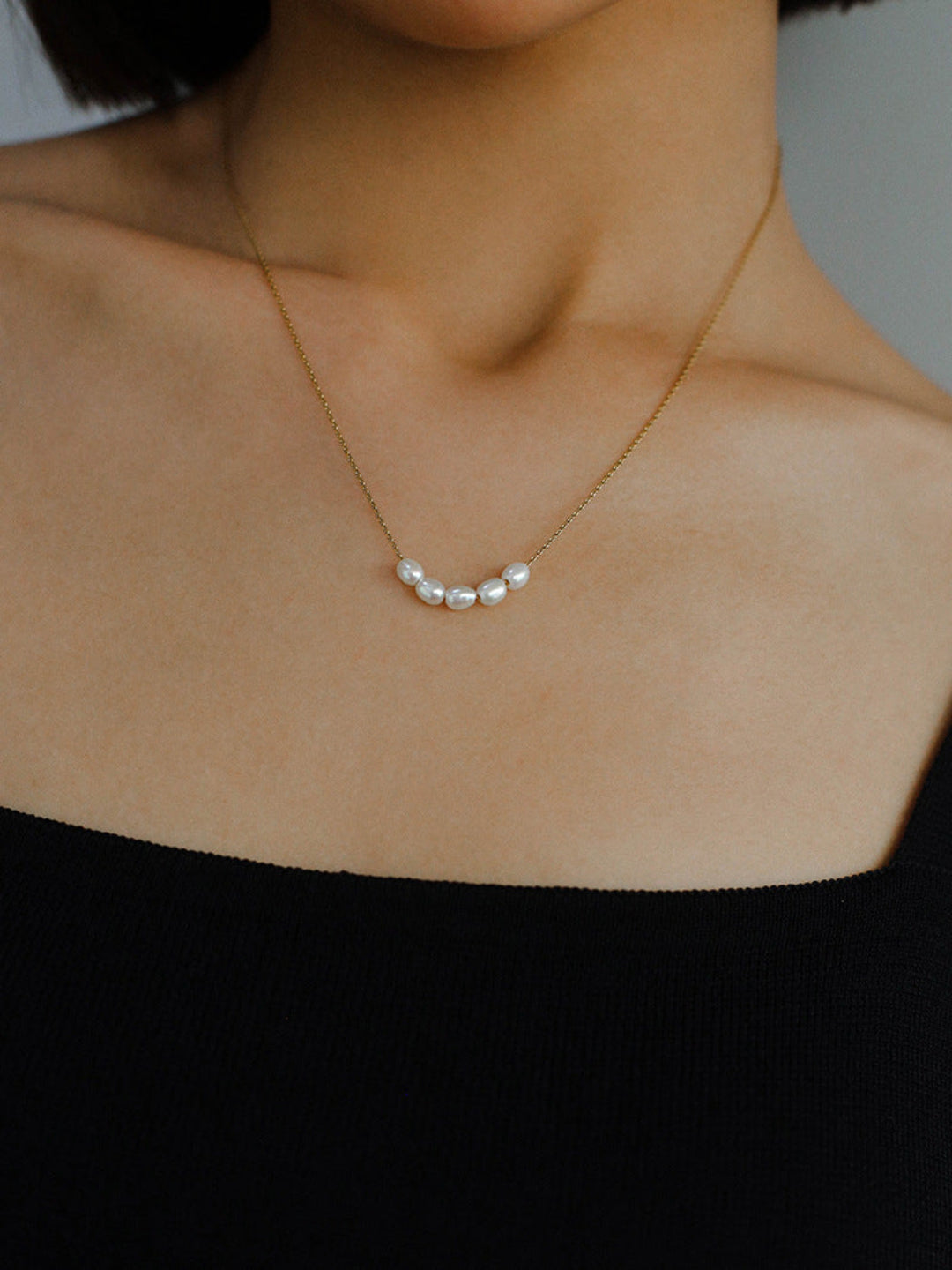 Simple Smile Freshwater Pearl Necklace