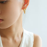 Spiral Grain Conch Stud Earrings