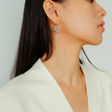 Multilayer Laser Bead Hoop Earrings