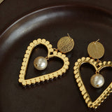 Spring Heartbeat Love Pearl Earrings