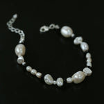 Baroque Pearl Black Agate Beaded Bracelet