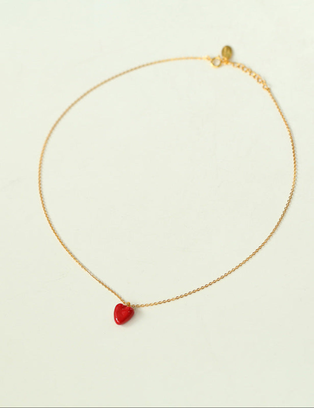 Gembea Jewelry Crush Red Heart Enamel Chain Necklace