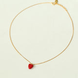 Gembea Jewelry Crush Red Heart Enamel Chain Necklace