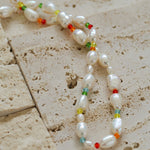 Colorful Beads Baroque Pearl Necklace-Gembea Jewelry