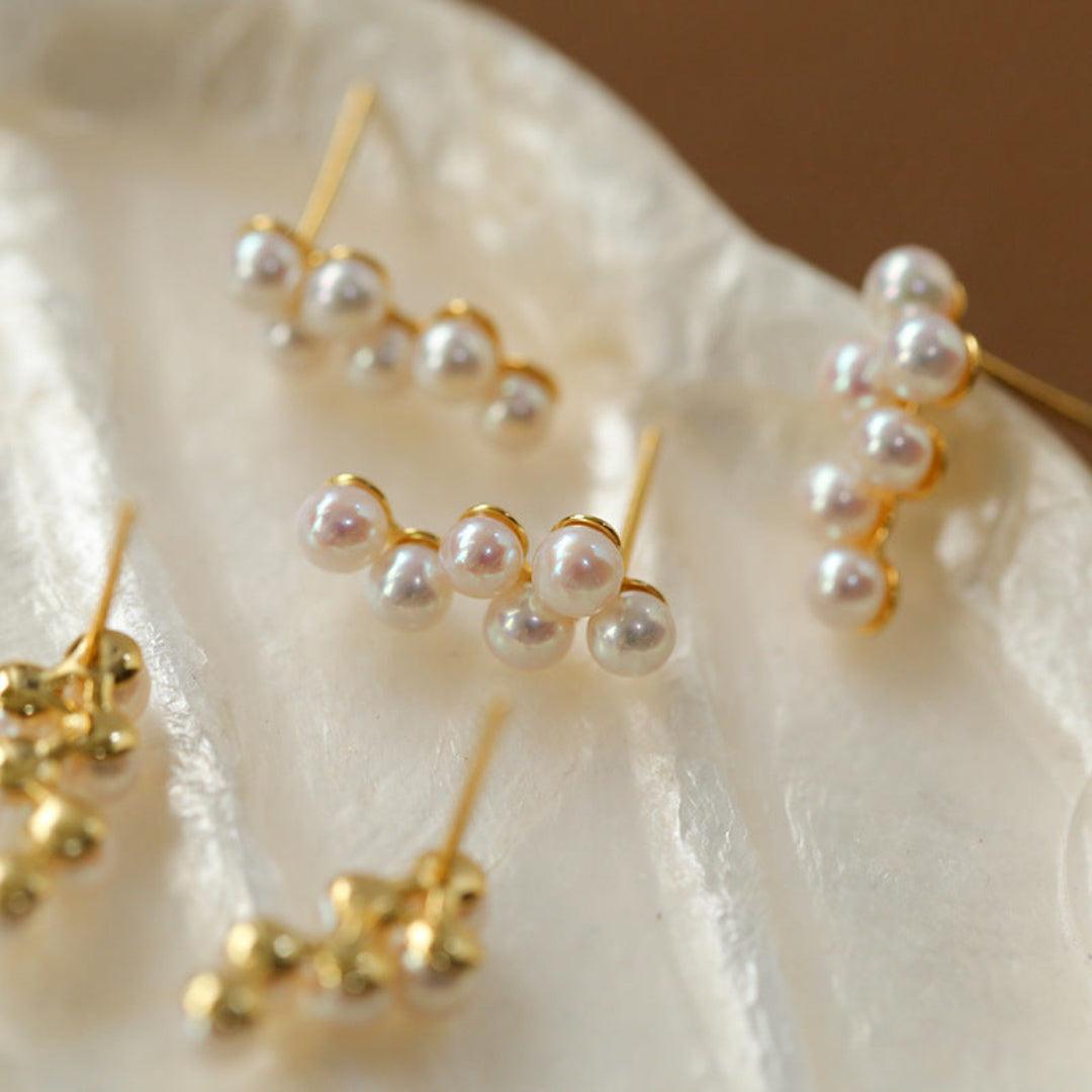 Love and the City Pearl Stud Earrings - Gembea Jewelry