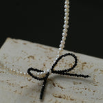 Bow Rice Freshwater Pearl Necklace-Gembea Jewelry