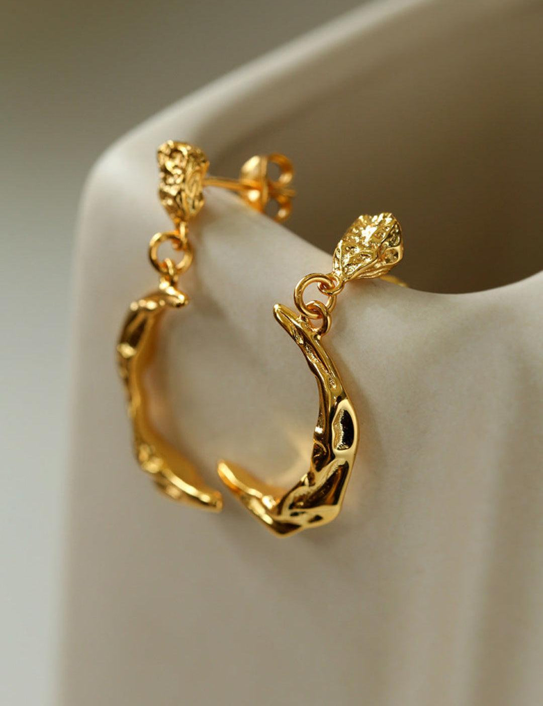 S925 Silver Moon Drop Earrings - Gembea Jewelry