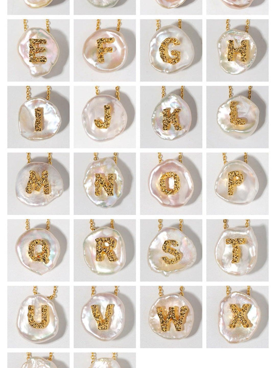 Petal Baroque Pearl 26-Letter Earrings - Gembea Jewelry