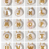 Petal Baroque Pearl 26-Letter Chain Necklace