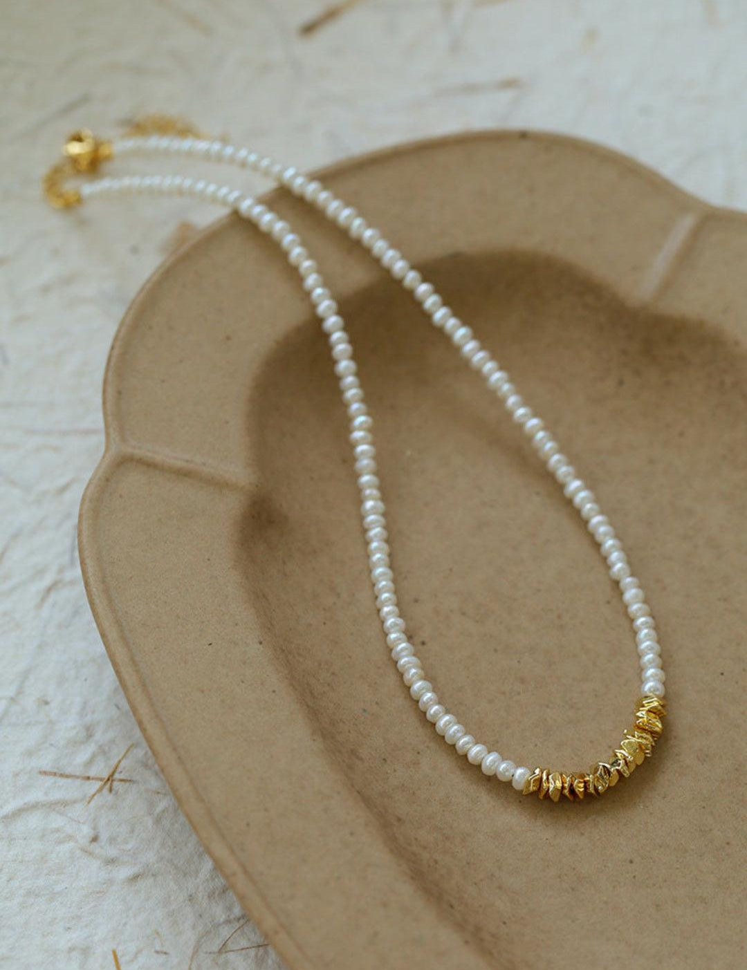 Simple Mini Pearl Beaded Necklace - Gembea Jewelry