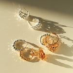 Multilayer Laser Bead Hoop Earrings