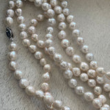 Wrinkled Baroque pearl Beaded Necklace