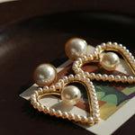 Spring Heartbeat Love Pearl Earrings