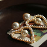 Spring Heartbeat Love Pearl Earrings