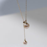 A Model Vintage 14K Gold Chain Pearl Necklace