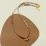Pony Pendant Natural Stone Necklace-Gembea Jewelry