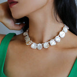 Natural Baroque Petal Pearl Necklace