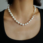 Round Baroque Pearl Beaded Necklace