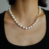 Round Baroque Pearl Beaded Necklace