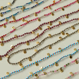 Bohemian-style Hand-woven Natural Stone Necklace
