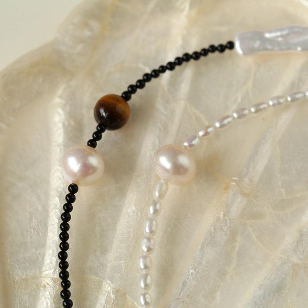 Simple Rice Pearl Necklace - Gembea Jewelry