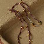 Bohemian-style Hand-woven Natural Stone Necklace