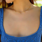 Overlay Chain Drop Choker Necklace